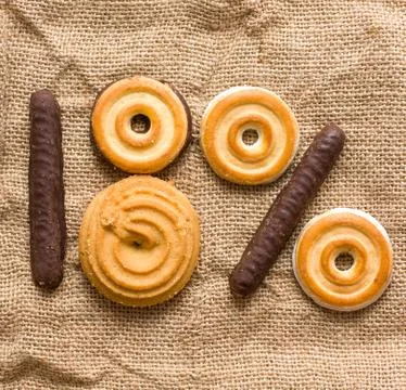 Numerical cake Stock Photos