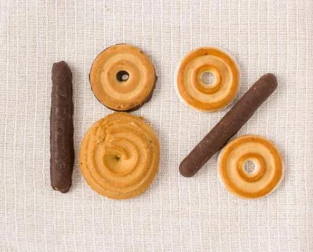 Numerical cake Stock Photos