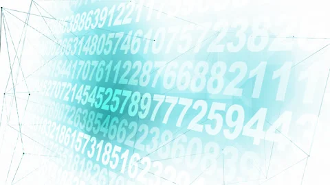 Numerical code and connected lines exploring unpredictable combination of Stock Footage 271177409