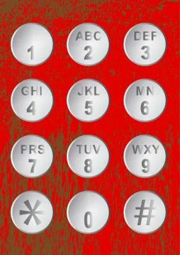 Numerical Code Buttons Stock Illustration