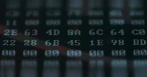 Numerical Code Running, Inside the Matrix, macro view Stock Footage 310805948
