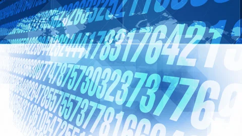 Numerical coding and data storage background on digit algorithms and machine Video stock 271189418