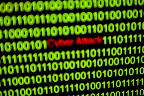 Numerical continuous code in green color, abstract web data in binary code.Pr Stock Photos