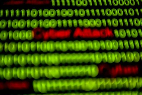 Numerical continuous code in green color, abstract web data in binary code.Pr Stock Photos