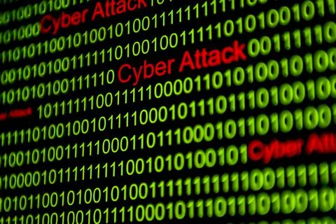 Numerical continuous code in green color, abstract web data in binary code.Pr Stock Photos