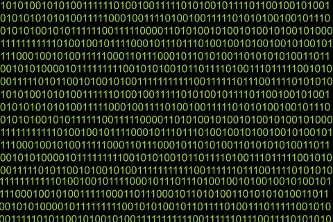 Numerical continuous code in green color, abstract web data in binary code.Wa Stock Photos