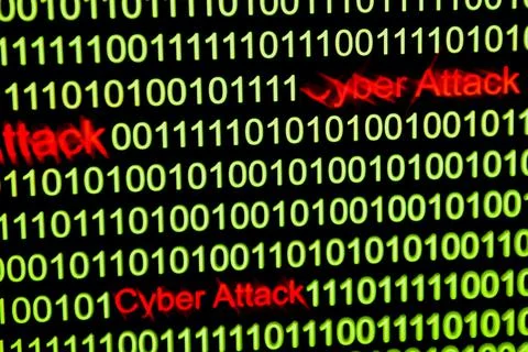 Numerical continuous code in green color, abstract web data in binary code.Pr Stock Photos