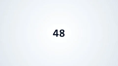 Numerical countdown timer animation on white background. 4K Stock Footage 340514697