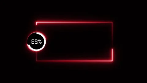 Numerical counting text percentage from 0 to 85 animation Stock Footage 321478612