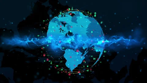 Numerical Data Network Security in Digital Business Stock Footage 338446617