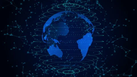 Numerical of the digital business world the future video animated background Stock Footage 335915575