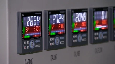 Numerical digital display made from an LED clock counter Video stock 70527202
