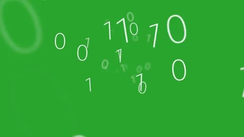 Numerical digits counting math numbers animated on green screen  computer Stock Footage 335217527