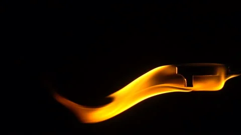 Numerical Digits On Fire Stock Footage 95774347
