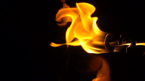 Numerical Digits On Fire Stock Footage 95774412