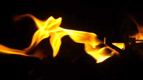 Numerical Digits On Fire Stock Footage 95774413