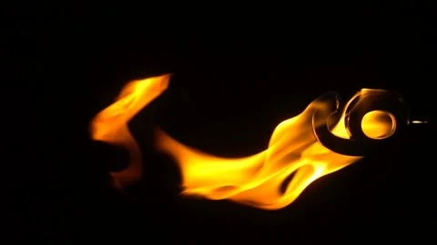 Numerical Digits On Fire Stock Footage 95774574