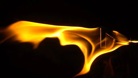 Numerical Digits On Fire Stock Footage 95774601
