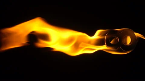 Numerical Digits On Fire Stock Footage 95774604
