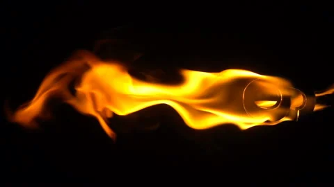 Numerical Digits On Fire Stock Footage 95774613