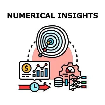 Numerical insights driving data analysis and business strategy Illustrazione stock