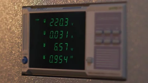 Numerical reading data on the display Stock Footage 160504783