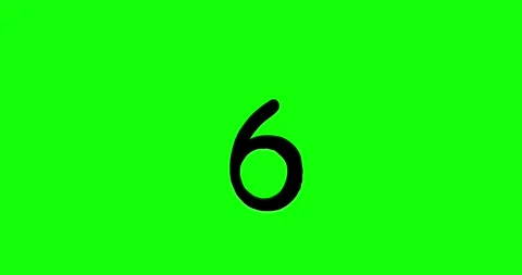 Numerical ten digits animation black on greenbox Stock Footage 329004502