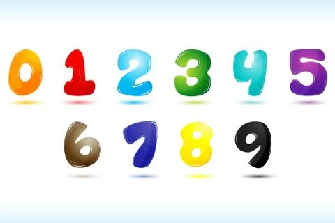 Numerical text Stock Illustration