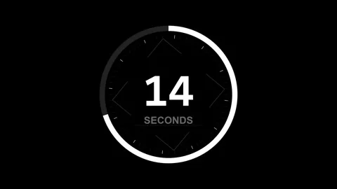 Numerical twenty second countdown timer on plain black background Stock Footage 345204101