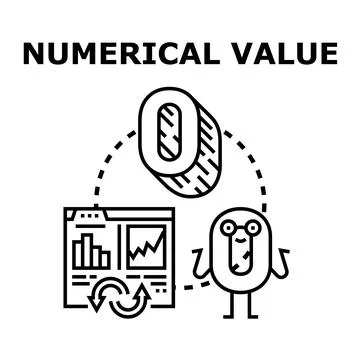 Numerical value data processing and mathematical calculation Stock Illustration