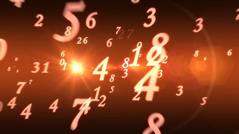 Numerology (ancient science of numbers). Intro template. 3D animation. Stock Footage 119204196
