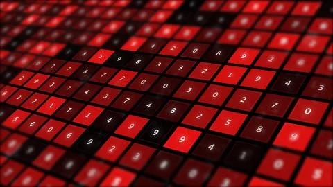 Numerology concept abstract background. Data system. Illustrazione stock