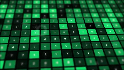 Numerology concept abstract background. Data system. Illustrazione stock