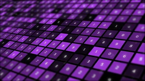 Numerology concept abstract background. Data system. Illustrazione stock