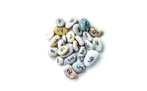 Numerology isolate on white background. Selective focus. Stock Photos