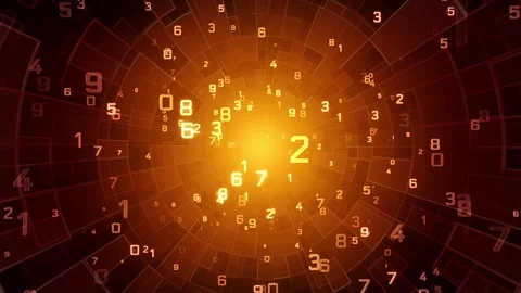 Numerology. Magic Tunnel (secret knowledge about the numbers). Stock Footage 203501095