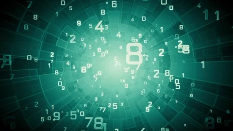 Numerology. Magic Tunnel (secret knowledge about the numbers). Stock Footage 257336080