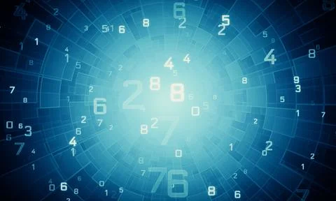 Numerology. Magic Tunnel (secret knowledge about the numbers). 스톡 일러스트