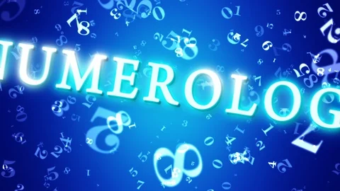 Numerology (secret knowledge about the numbers). 3D animation. Stock Footage 116383383