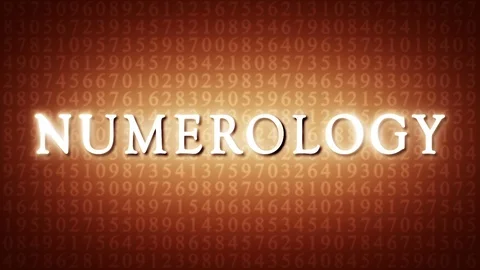 Numerology (secret knowledge about the numbers).  Intro template. 3D animation. Stock Footage 117418654