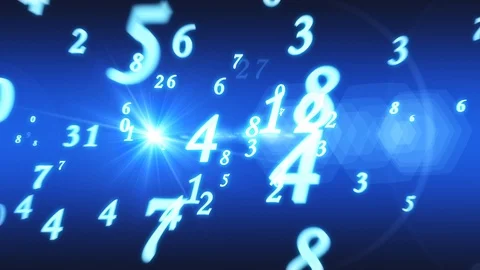 Numerology (secret knowledge about the numbers). Intro template. 3D animation. Stock Footage 123043170