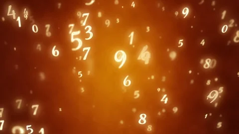 Numerology (secret knowledge about the numbers). 3D animation Stock Footage 129361667