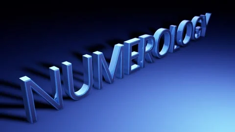 Numerology (secret knowledge about the numbers). The numbers are in a row. Stock Footage 142330465