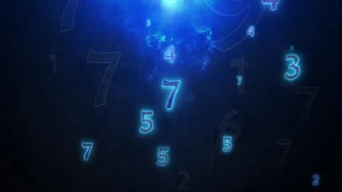 Numerology (secret knowledge about the numbers). Esoteric background. Stock Footage 258449240
