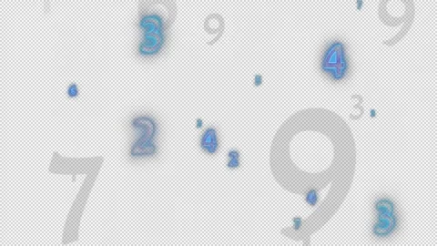 Numerology (secret knowledge about the numbers). 3D animation. Video stock 261272747