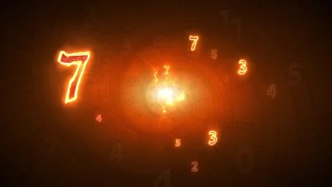 Numerology (secret knowledge about the numbers). 3D animation. Stock Footage 261273001