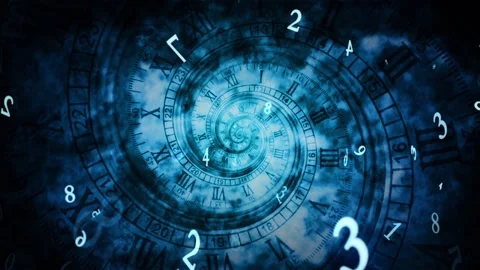 Numerology. Spiral of time (secret knowledge about the numbers). Stock Footage 202114922