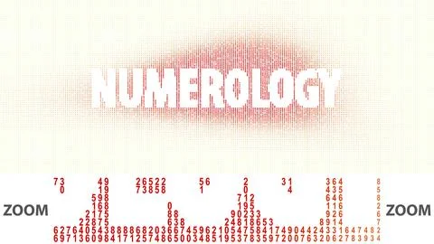 Numerology. Vector graphic background with many numbers Stock Illustration