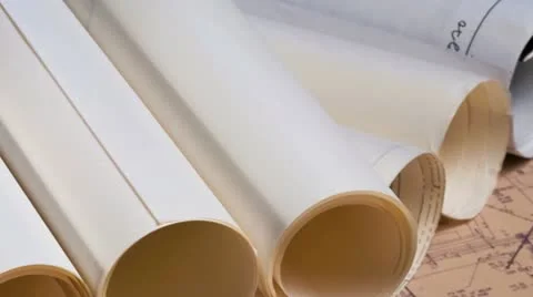 Numerous blueprints Stock Footage 20544660