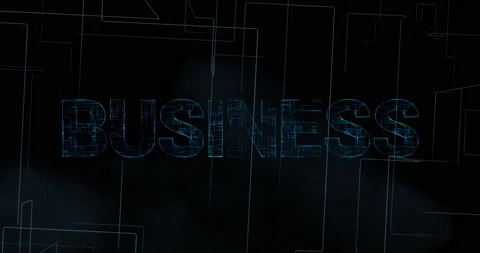 Numerous dots gather to create a 'Business' typo, low-polygon Stock-Footage 192899041